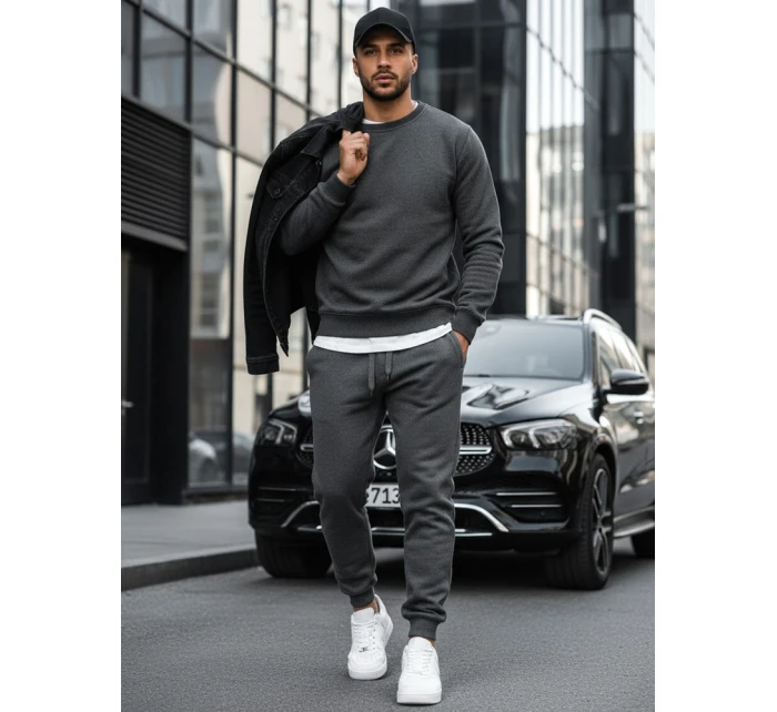 Pánská mikina s kapucí antracitová BX2405 Pánská mikina s kapucí antracitová BX2405