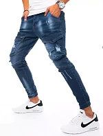 Pánské džínové tepláky cargo modré FashionStreet UX3270