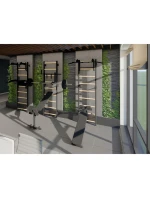 GYMNASTICKÝ ŽEBŘÍK S NASTAVITELNOU TYČÍ A ZÁBRADLÍM BENCHK 732B