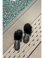 Zazoo 40381 Dámské Kožené Pantofle Na Plochém Podpatku Černé Zazoo 40381 Dámské Kožené Pantofle Na Plochém Podpatku Černé