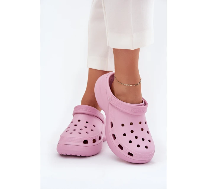 Dámské Plážové Sandály Na Masivní Podešvi Big Star model 21703077 Růžové - Big Star Shoes Dámské Plážové Sandály Na Masivní Podešvi Big Star model 21703077 Růžové - Big Star Shoes