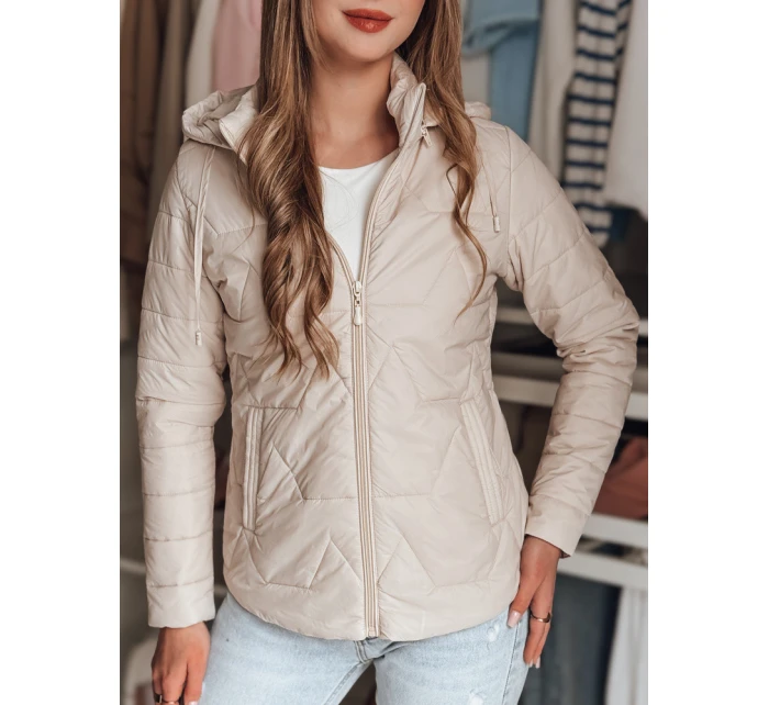 Dámská přechodná prošívaná bunda ENZIOK béžová FashionStreet TY4865