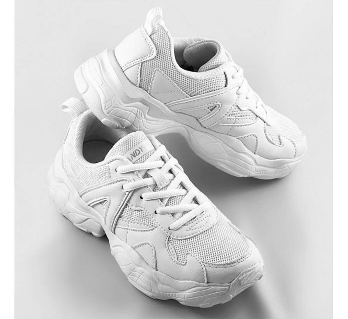 Bílé dámské šněrovací sportovní boty model 17192532 - ANDY-Z
