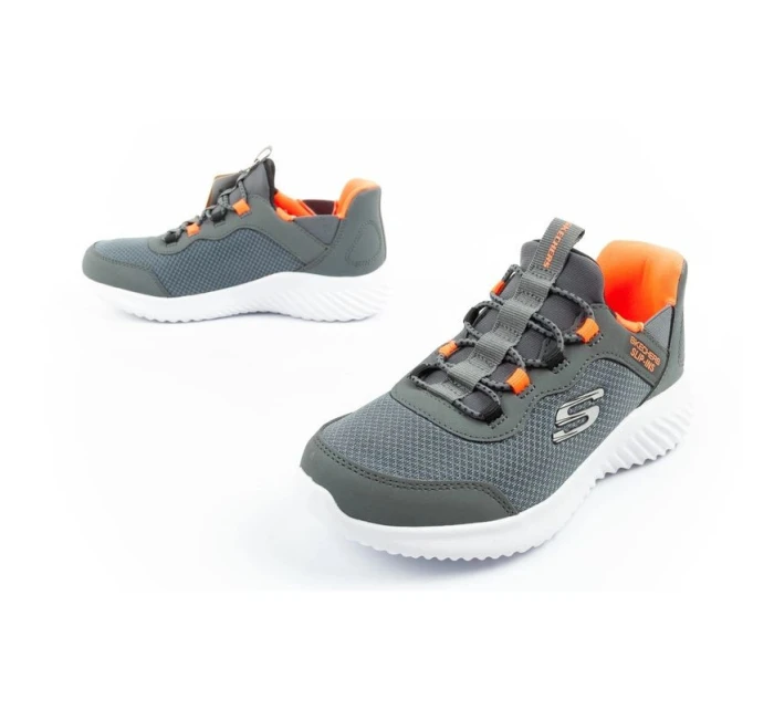 Skechers Bounder Slip-ins dětská sportovní obuv pro mládež šedá Skechers Bounder Slip-ins dětská sportovní obuv pro mládež šedá