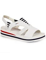 Sandály na platformě Rieker W V02Y5 white Sandály na platformě Rieker W V02Y5 white