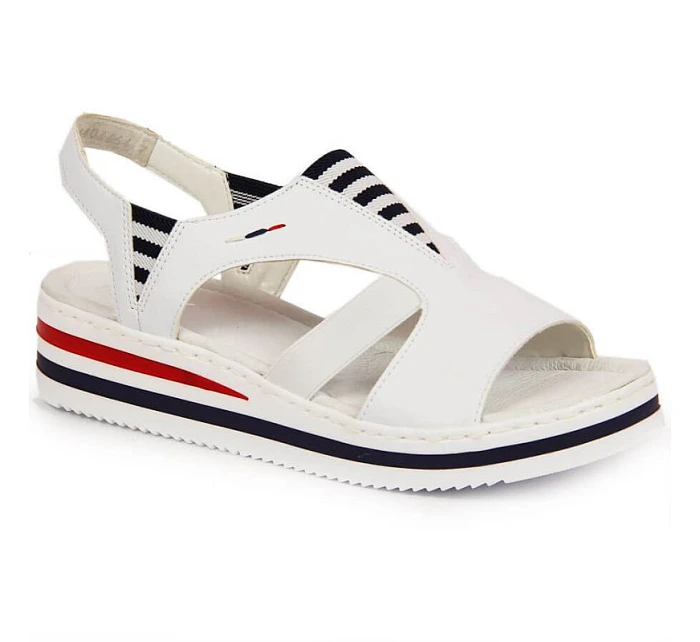 Sandály na platformě Rieker W V02Y5 white Sandály na platformě Rieker W V02Y5 white