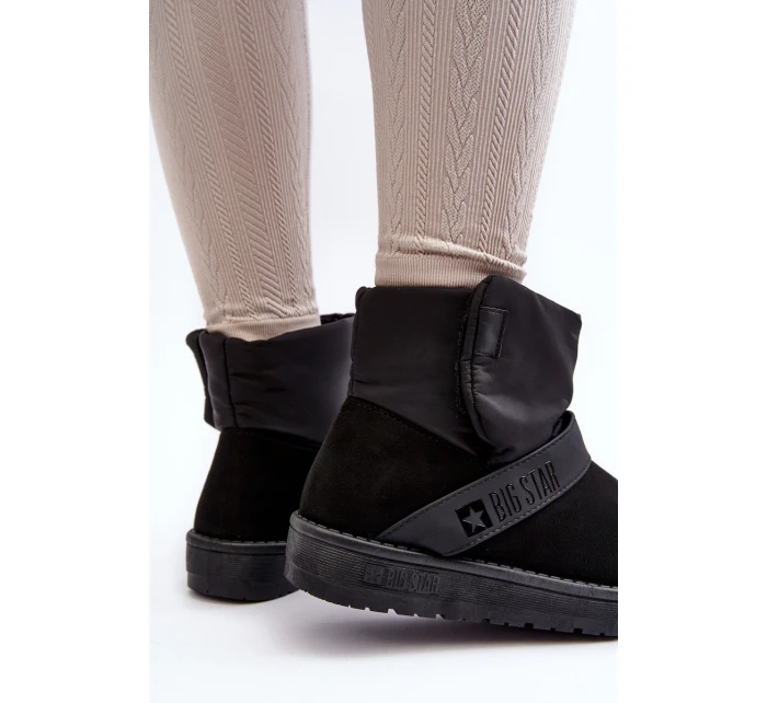 Ocieplené sněhule na platformě černé Big Star MM274151 Ocieplené sněhule na platformě černé Big Star MM274151