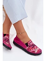 Dámské nazouvací kožené polobotky Maciejka 03512-73 Fuksie