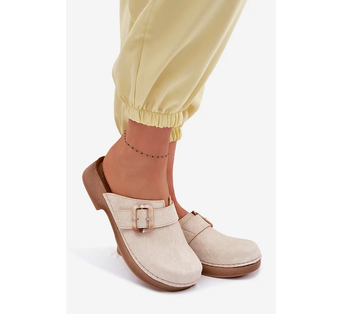 Dámské s přezkou  Světle béžové model 22094903 - Inblu