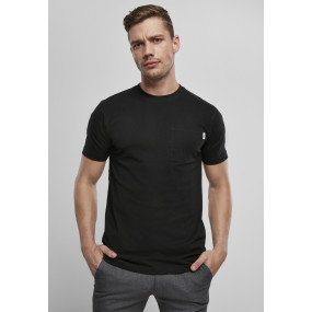 Základní kapesní tričko z organické bavlny černé