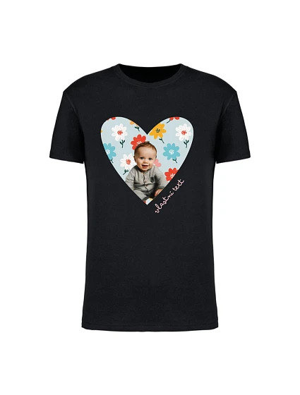 Personalizované pánské tričko s výřezem fotky na podkladu