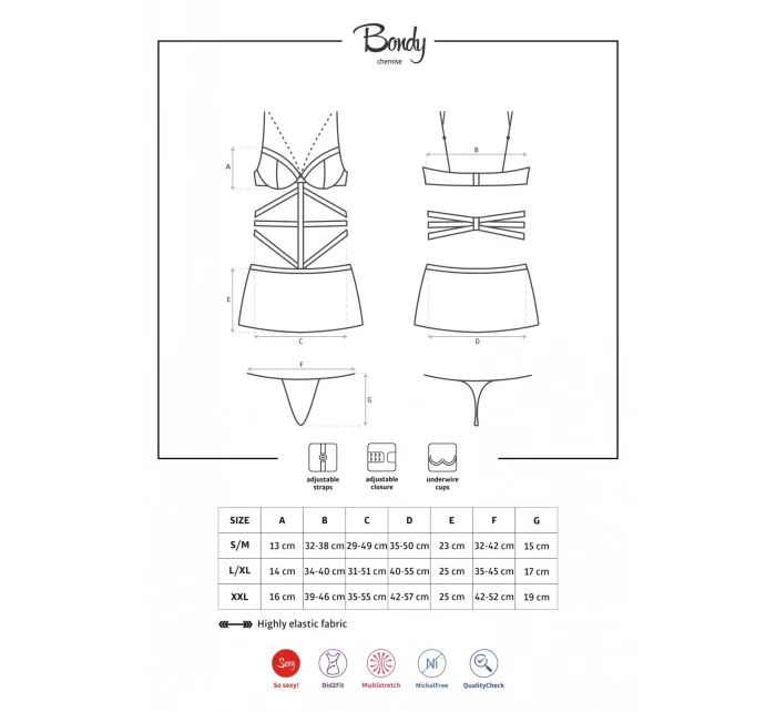 Košilka model 2662519 chemise XXL - Obsessive