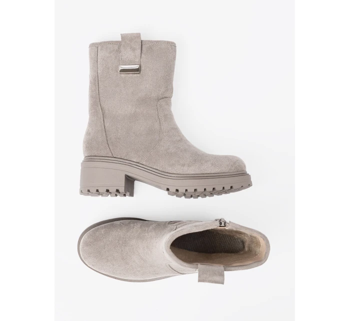 Exkluzívní kotníčkové boty šedo-stříbrné dámské platforma Exkluzívní kotníčkové boty šedo-stříbrné dámské platforma