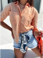 Dámské tričko meruňková model 21978361 - Dstreet