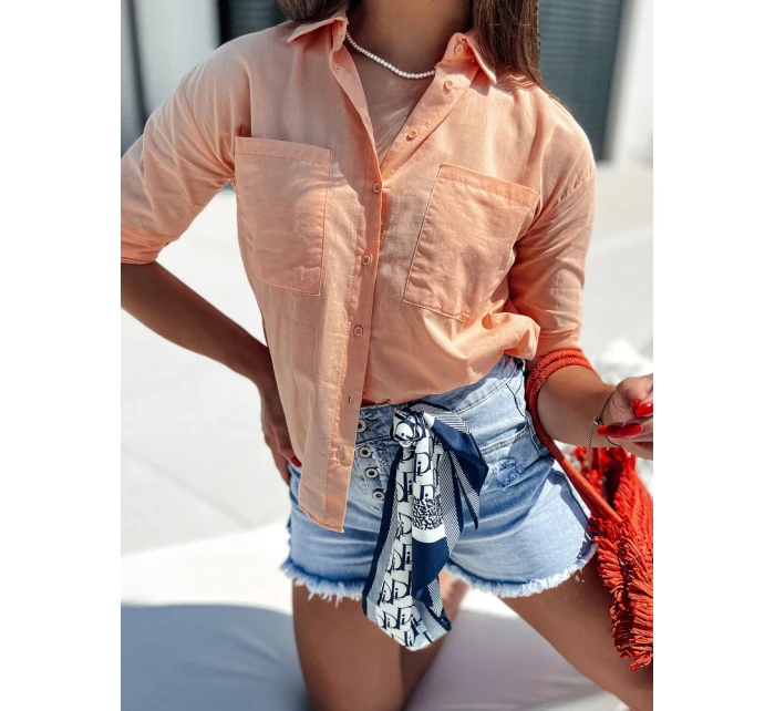 Dámské tričko meruňková model 21978361 - Dstreet