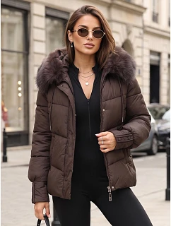 Pikowana kurtka damska z kapturem model 22371752 - FashionStreet