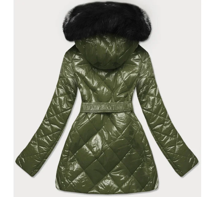 BŁYSZCZĄCA KURTKA ZIMOWA NA MISIU KHAKI model 21242523 - MHM BŁYSZCZĄCA KURTKA ZIMOWA NA MISIU KHAKI model 21242523 - MHM