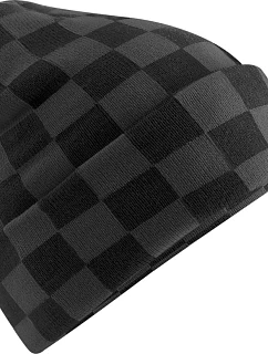 Beechfield B 531 Pletená čepice "Checkerboard" 53.0531 black/charcoal