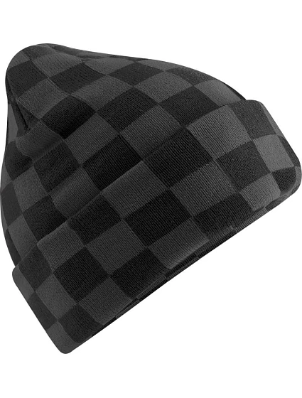 Beechfield B 531 Pletená čepice "Checkerboard" 53.0531 black/charcoal Beechfield B 531 Pletená čepice "Checkerboard" 53.0531 black/charcoal