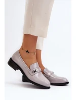 Dámské lakované mokasíny šedé Nerilaja Dámské lakované mokasíny šedé Nerilaja