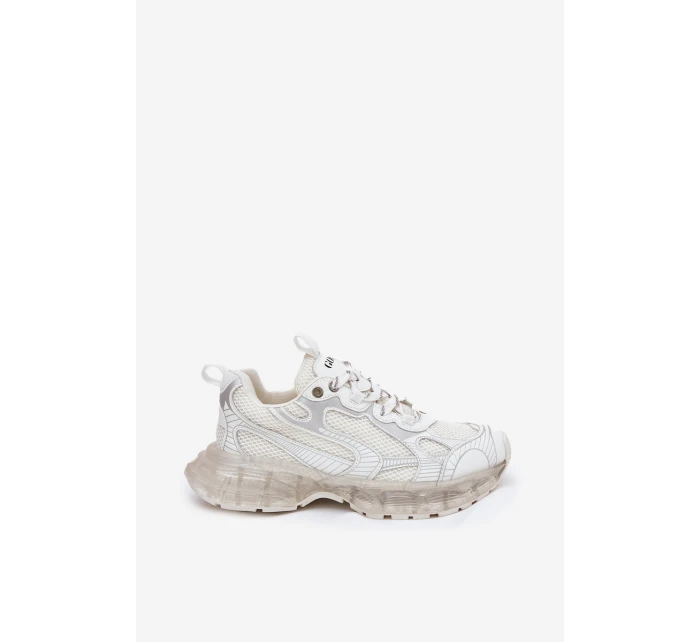 Dámské Kožené Tenisky model 21691437 Béžové - Goe