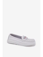 Dámské Kožené Mokasíny Bílé model 21696947 - EVENTO Dámské Kožené Mokasíny Bílé model 21696947 - EVENTO