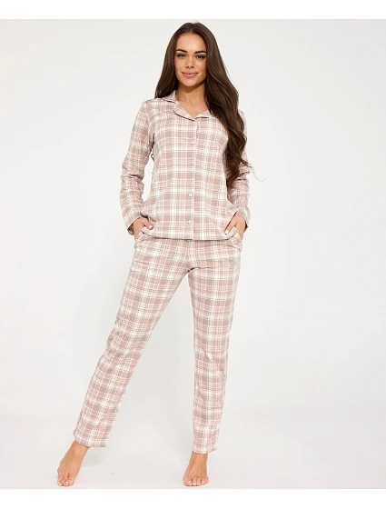 Pyžamo Cornette 482/489 Giorgia, délka rukávů S–2XL, rozepínací