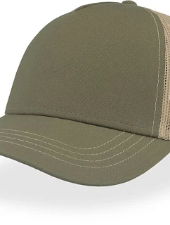 Atlantis Headwear Rapper Canvas-S 5 panelová Trucker kšiltovka 33.0234 olive/khaki