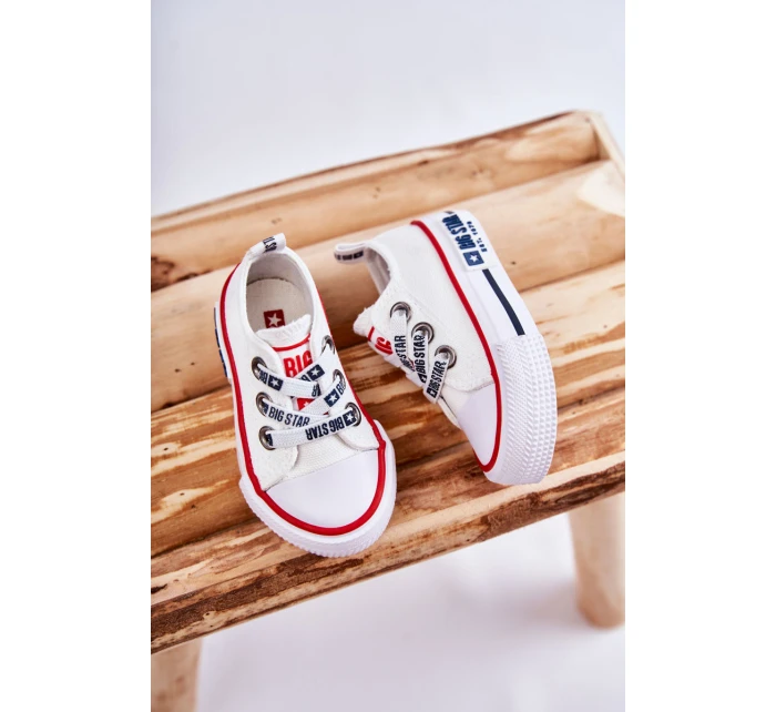 Dětské látkové tenisky BIG STAR KK374048 Bílá Dětské látkové tenisky BIG STAR KK374048 Bílá