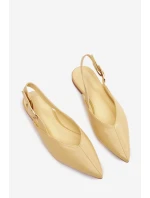 Lakované baleríny s přezkou Žluté Rinalle