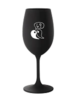 69 - černá sklenice na víno 350 ml
