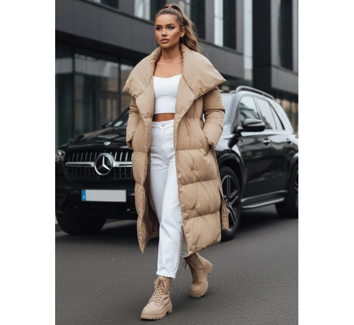 Dámský prošívaný kabát camel Dstreet model 21965742 - FashionStreet