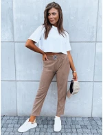 Dámské tepláky MOONLIGHT camel FashionStreet UY1642 Dámské tepláky MOONLIGHT camel FashionStreet UY1642