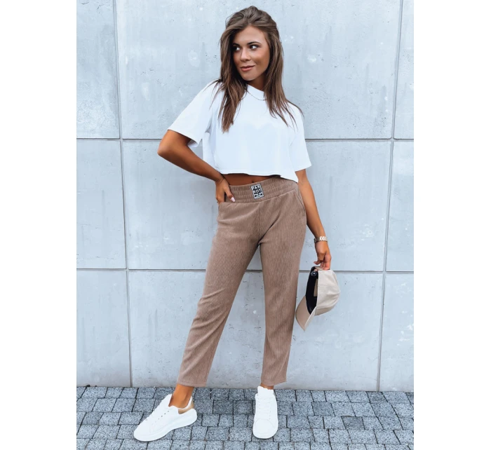 Dámské tepláky MOONLIGHT camel FashionStreet UY1642 Dámské tepláky MOONLIGHT camel FashionStreet UY1642