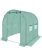 ZAHRADNÍ TUNEL 200x200x200 cm PE KONSTRUKCE ZELENÁ OCEL