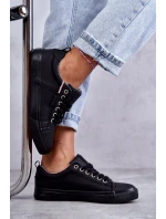 Dámské tenisky Kožené Big Star model 21594380 Černá - Big Star Shoes Dámské tenisky Kožené Big Star model 21594380 Černá - Big Star Shoes