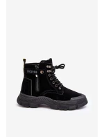 Zateplené semišové dámské botky Trapery černé Jailina Zateplené semišové dámské botky Trapery černé Jailina