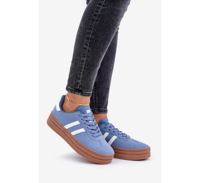 Dámské Tenisky Na Platformě Modré Egelia Dámské Tenisky Na Platformě Modré Egelia