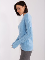 Sweter AT SW 2340.43 jasny niebieski