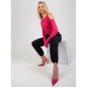 Svetr EM SW model 17828109 fuchsiová - FPrice Svetr EM SW model 17828109 fuchsiová - FPrice