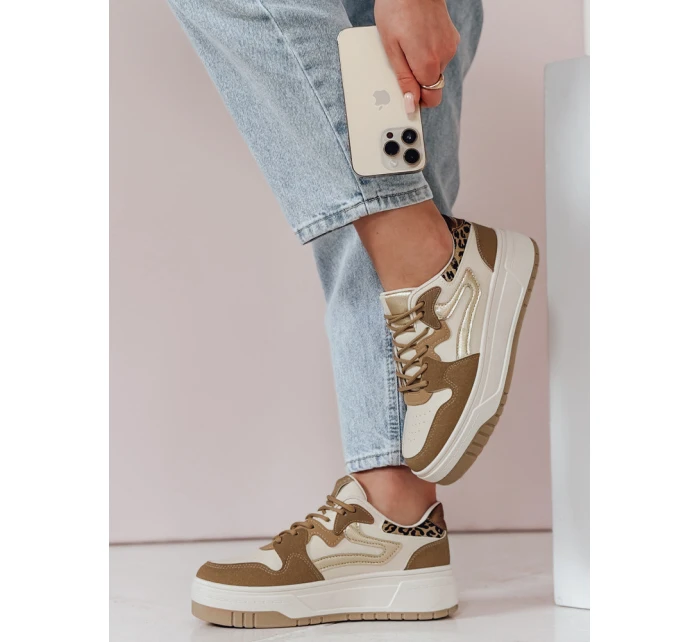 BEIMEI béžové FashionStreet dámské tenisky na platformě ZY0870