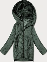 Dámská lehká prošívaná bunda s kapucí Goodlookin khaki (B8588-11)