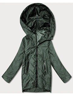 kurtka damska pikowana z kapturem Goodlookin khaki model 22383878 - S'WEST