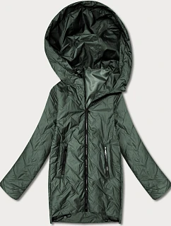 Dámská lehká prošívaná bunda s kapucí Goodlookin khaki (B8588-11)