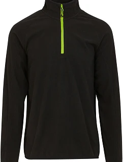 Regatta TRF 691 Fleecová mikina structure s 1/4 zipem "Navigate" 36.F691 black/lime green
