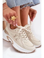 Dámské Tenisky Na Masivní Podešvi Béžové model 21702054 - Boto
