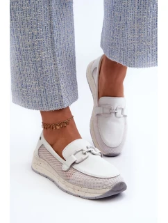 Dámské kožené mokasíny D&A White