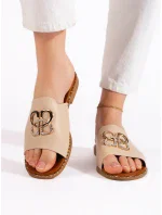 Moderní nazouváky dámské hnědé bez podpatku Moderní nazouváky dámské hnědé bez podpatku