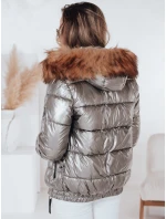 Dámská zimní bunda s kapucí MELANI tmavě šedá FashionStreet TY4486