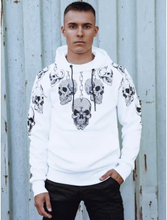 Pánská mikina s kapucí bílá Dstreet model 21980048 - FashionStreet